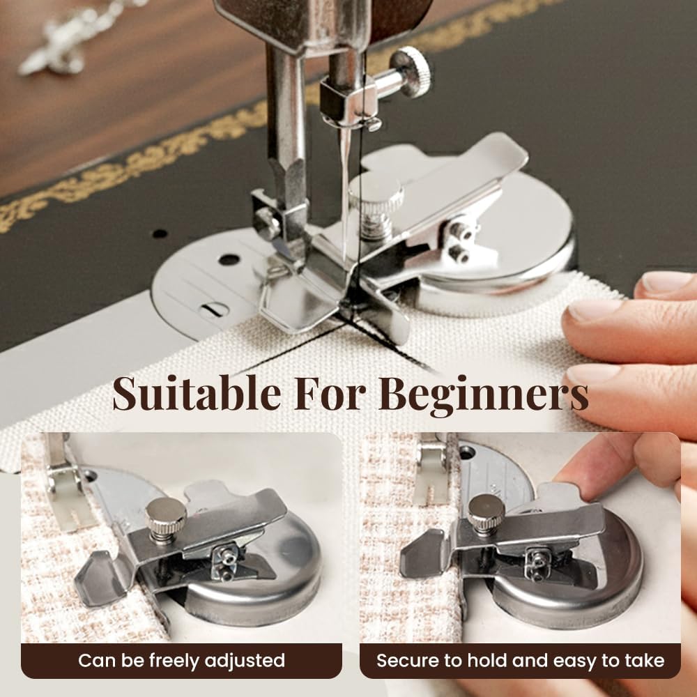 Adjtable Magnetic Seam Guide | Multi-Purpose Sewing & Quilting Guide with Round Edge & Adjtable Clip | Magnet Guide Tool for Straight & Curved Stitching (1PC) - Image 2