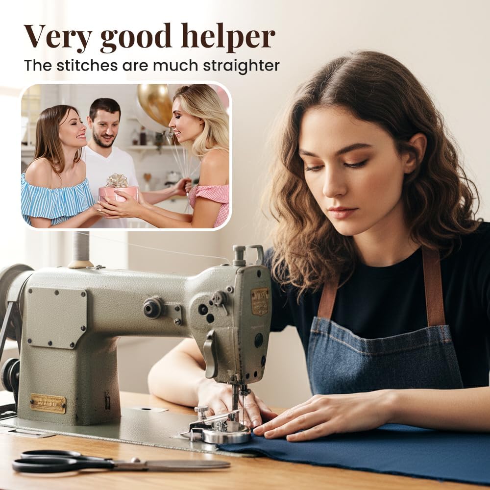 Adjtable Magnetic Seam Guide | Multi-Purpose Sewing & Quilting Guide with Round Edge & Adjtable Clip | Magnet Guide Tool for Straight & Curved Stitching (1PC) - Image 4