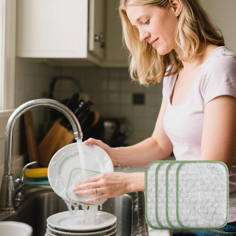 Multipurpose Wire Dishwashing Rags for Wet and Dry, Wire Scrubber Cloths for Kitchen, Reable Wire Miracle Cleaning Cloths, Non-Scratch Cleaning Cloth for Pots, Pans, Sinks, Grills (5 PCS) - Image 6