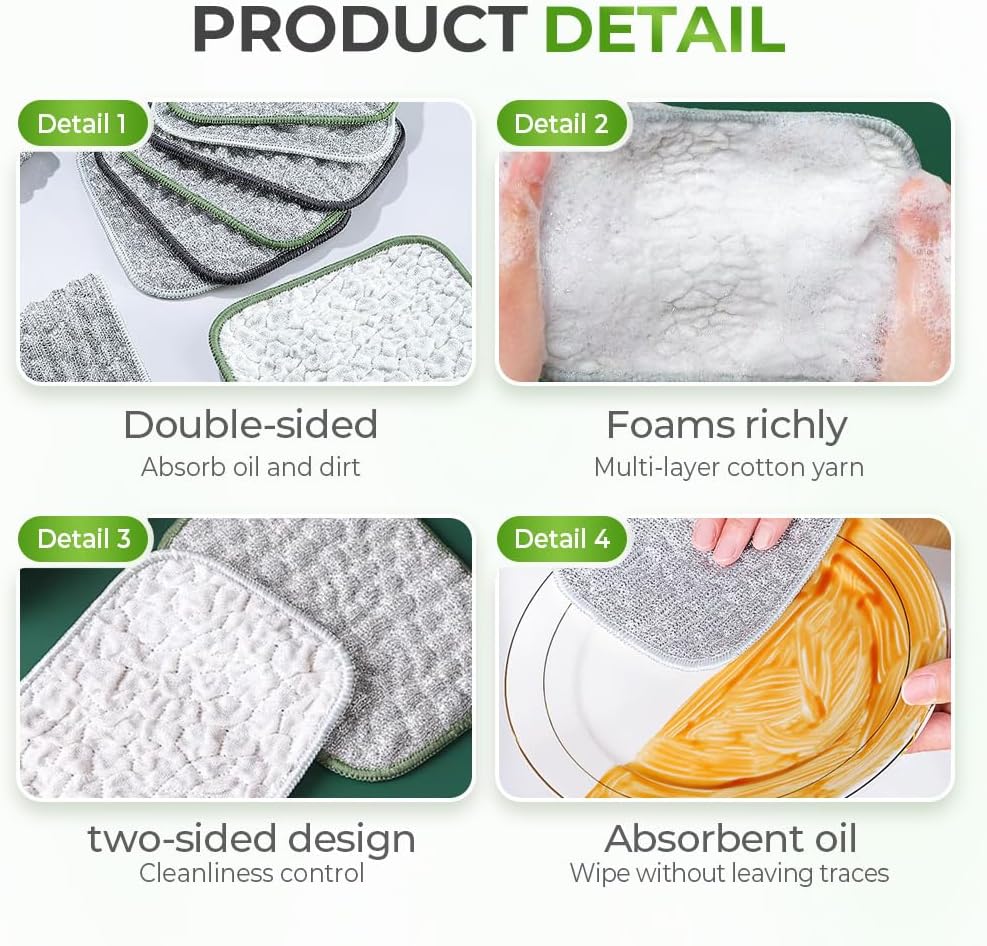 Multipurpose Wire Dishwashing Rags for Wet and Dry, Wire Scrubber Cloths for Kitchen, Reable Wire Miracle Cleaning Cloths, Non-Scratch Cleaning Cloth for Pots, Pans, Sinks, Grills (5 PCS) - Image 7