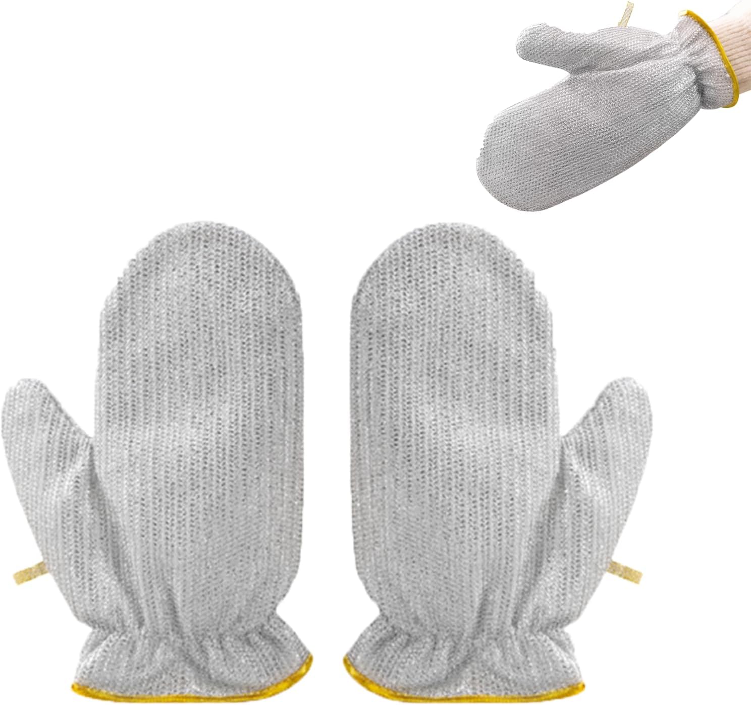 Steel Wire Dishwashing Glove, Glove for Kitchen Cleaning, Reable Scrub Gloves - Image 1