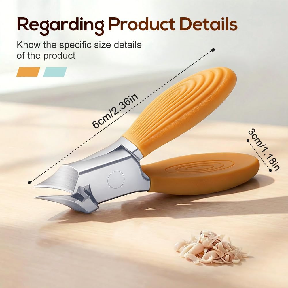 Wide Jaw Opening Anti-Splash Slanted Nail Clipper, Curved Blades for Ingrown & Thick Nails, Ergonomic Fingernail Toenail Clippers for Home e (Comb) - Image 5