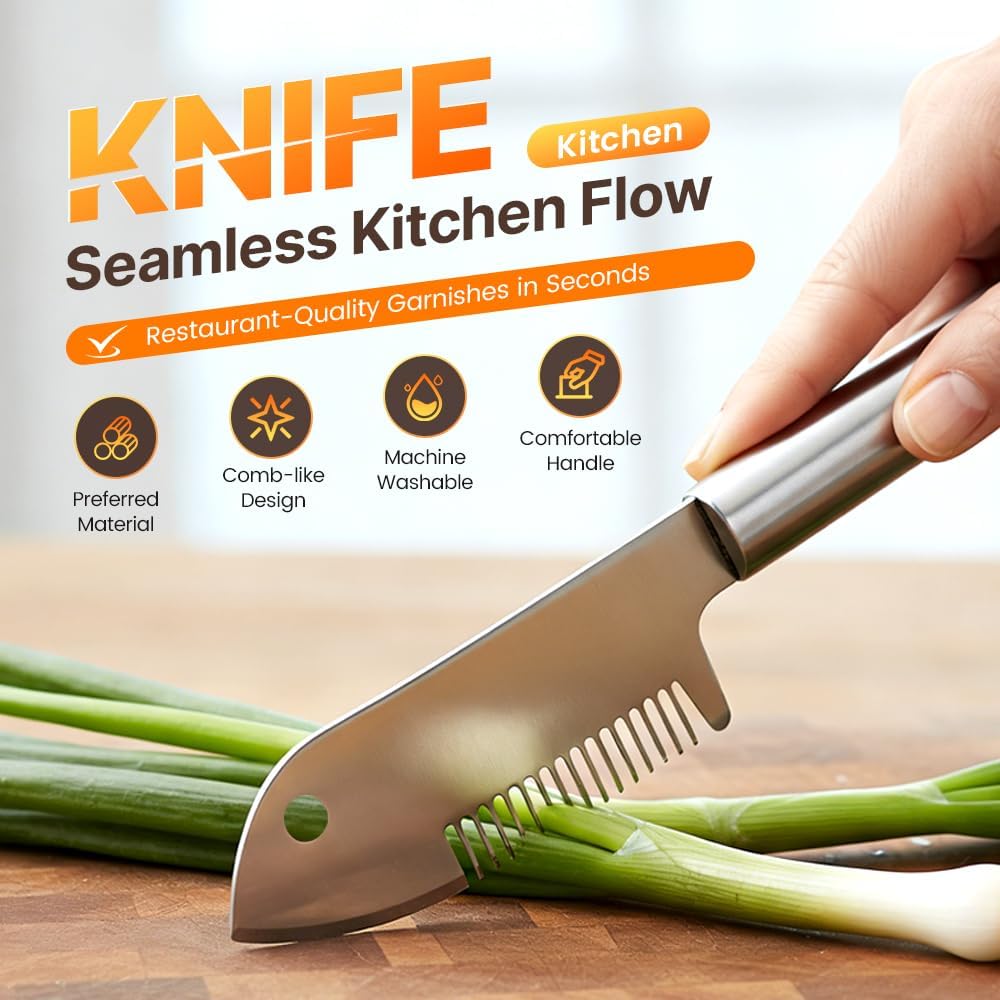 Stainless Steel Multi-Purpose Julienne Peeler, Precision Blade Vegetable Fruit Slicer, Ergonomic Grip & One-Piece, Shredder for Salads Potatoes Carrots (1PCS) - Image 2