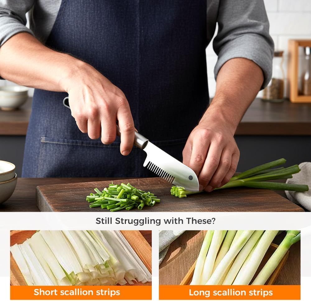 Stainless Steel Multi-Purpose Julienne Peeler, Precision Blade Vegetable Fruit Slicer, Ergonomic Grip & One-Piece, Shredder for Salads Potatoes Carrots (1PCS) - Image 4