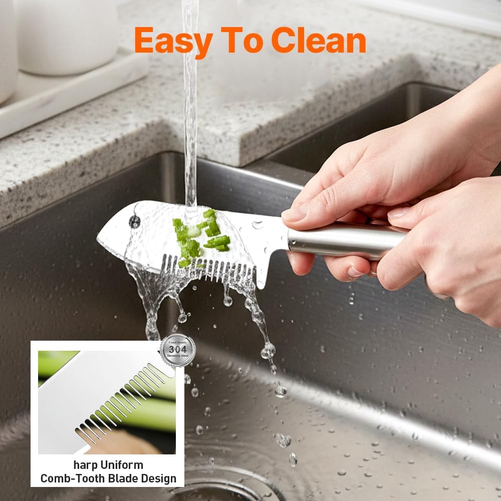 Stainless Steel Multi-Purpose Julienne Peeler, Precision Blade Vegetable Fruit Slicer, Ergonomic Grip & One-Piece, Shredder for Salads Potatoes Carrots (1PCS) - Image 7