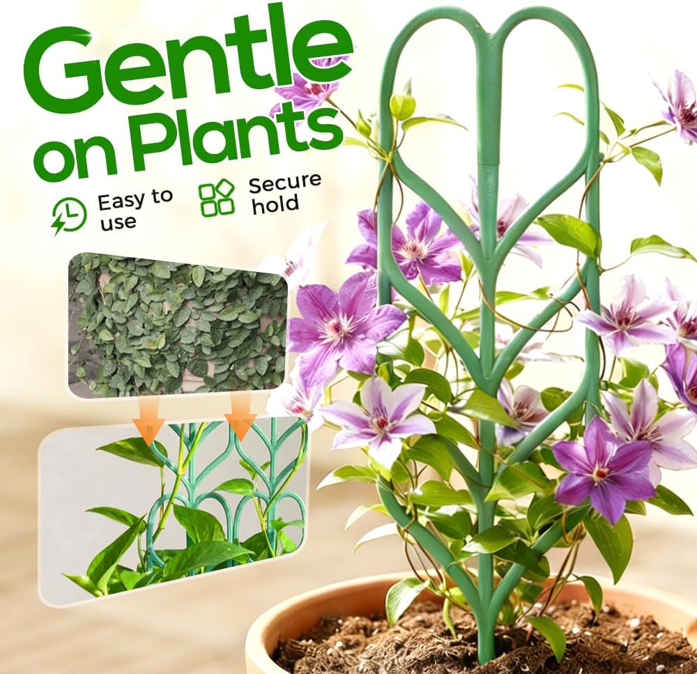 Plant Trellis for Climbing Plants, Indoor Outdoor Plastic Garden Trellis, Adjtable Potted Plant Support for Pothos, Ivy, Hoya, Monstera & Flower Vines (3PCS) - Image 2