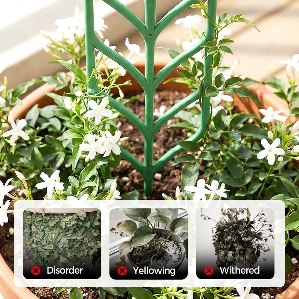 Plant Trellis for Climbing Plants, Indoor Outdoor Plastic Garden Trellis, Adjtable Potted Plant Support for Pothos, Ivy, Hoya, Monstera & Flower Vines (3PCS) - Image 6