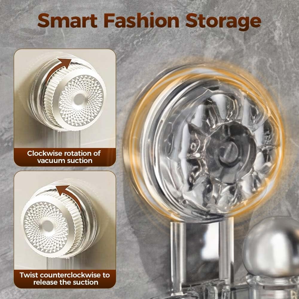 Bathroom Suction Storage Box, 2026 New No-Drill Large Capacity Strong Load-Bearing Suction Cup Storage Rack with Drain Holes, Removable Shower Caddy for Bathroom Kitchen (Gray) - Image 4