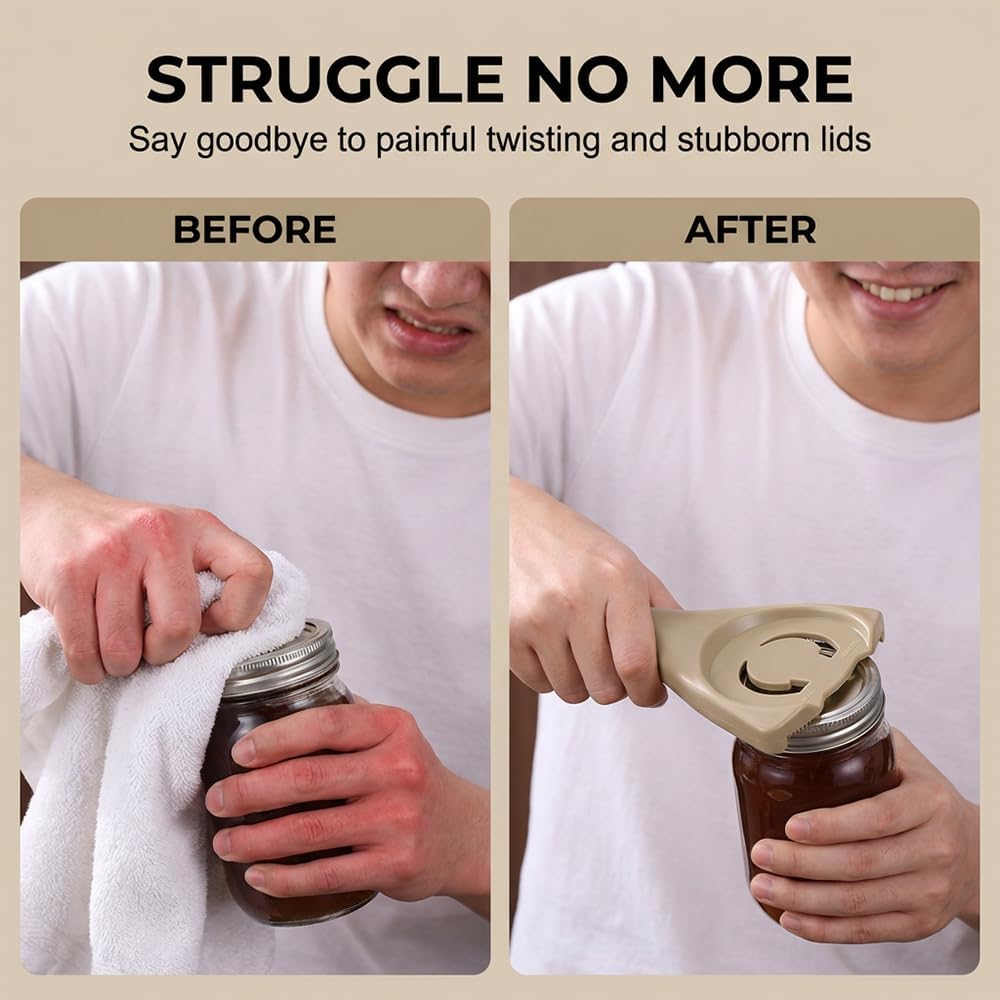 2026 New 3-in-1 Jar Opener, Adjtable Stainless Steel Lid Remover, Multi-Function Opener for Jars, Bottles & Cans with Non-Slip Grip (Black) - Image 6