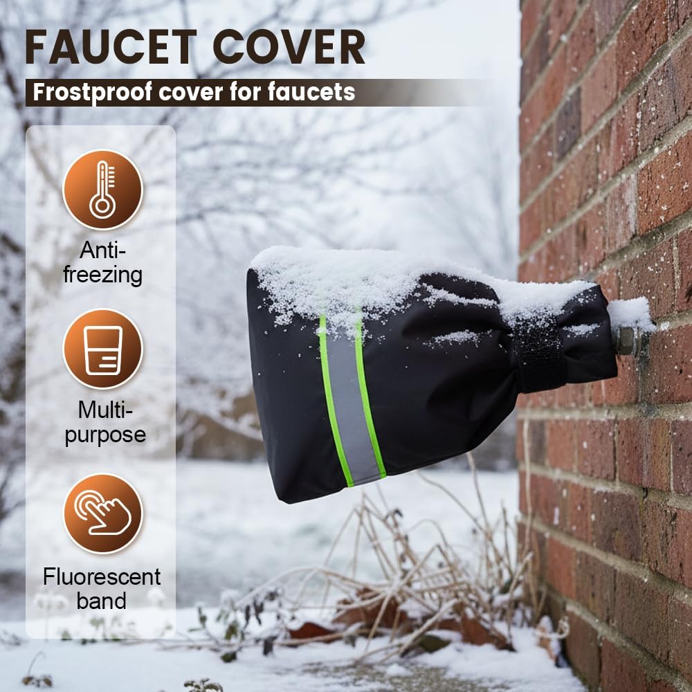 Outdoor Faucet Covers for Winter Freeze Protection, 9.8