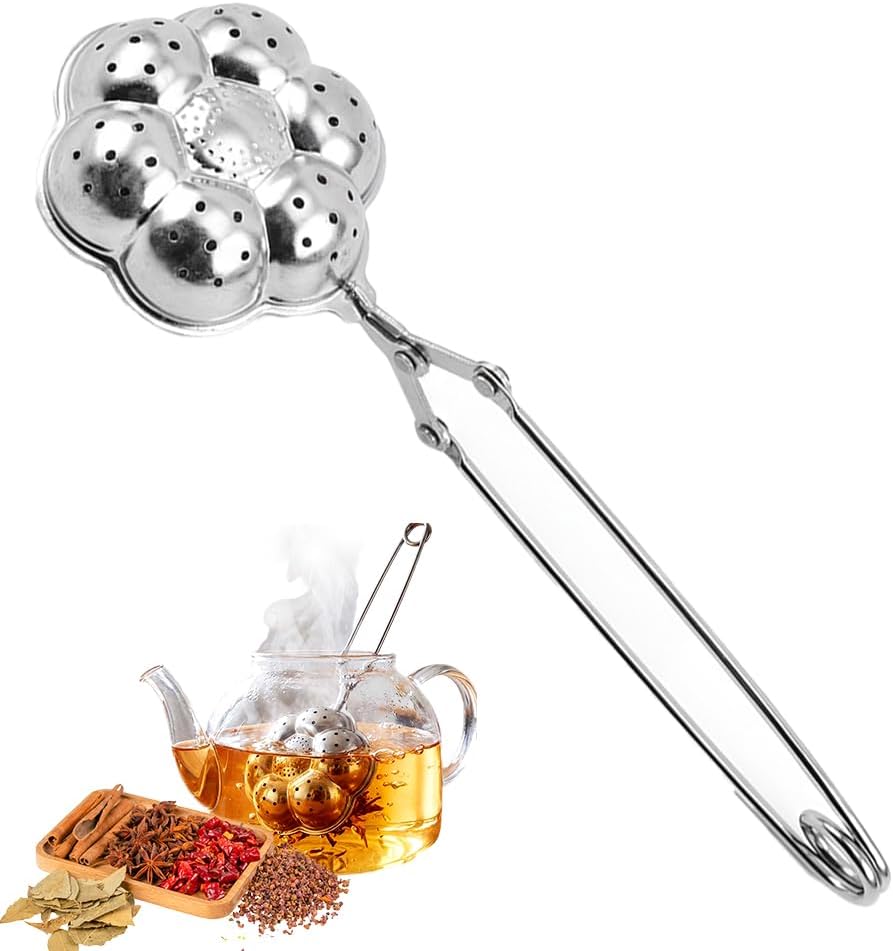 Tea Ball Tea Infer for Loose Leaf Tea, 304 Stainless Steel Fine Mesh Tea Strainer with 2 Styles (Spring Handle & Chain Hook), Reable Tea Steeper for Tea Lovers (1 PCS Spring Handle) - Image 1