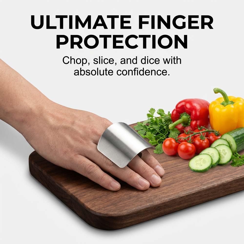 Stainless Steel Finger Guard for Cutting, Food Grade Finger Guard for Chopping Dicing Slicing, with Single/Double Finger Styles, Safe Kitchen Tool for Fingers Protection (Mix) - Image 3