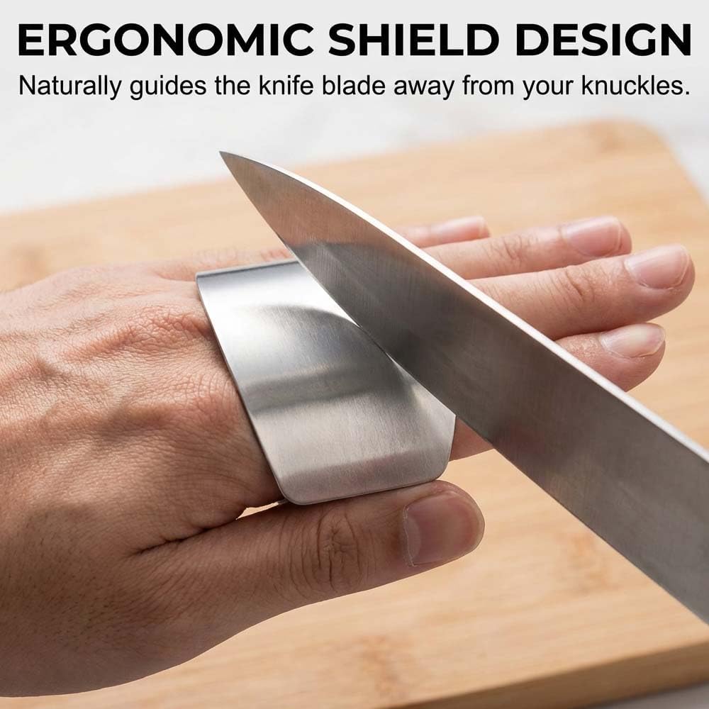 Stainless Steel Finger Guard for Cutting, Food Grade Finger Guard for Chopping Dicing Slicing, with Single/Double Finger Styles, Safe Kitchen Tool for Fingers Protection (Mix) - Image 5