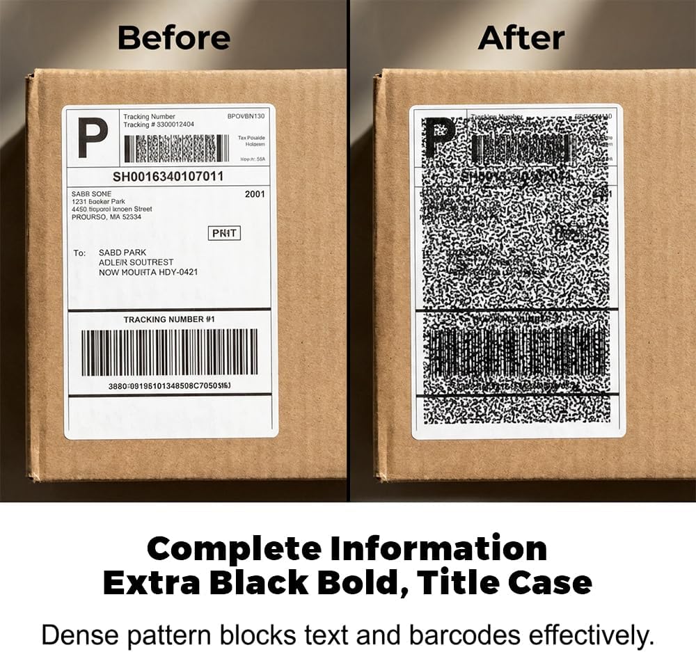 3PCS Identity Theft Protection Roller Stamp, Privacy Security Stamp for Confidential Information, Blackout Roller for Mail, Address, ID & Document Protection (Mix: Orange, Black, Green) - Image 4