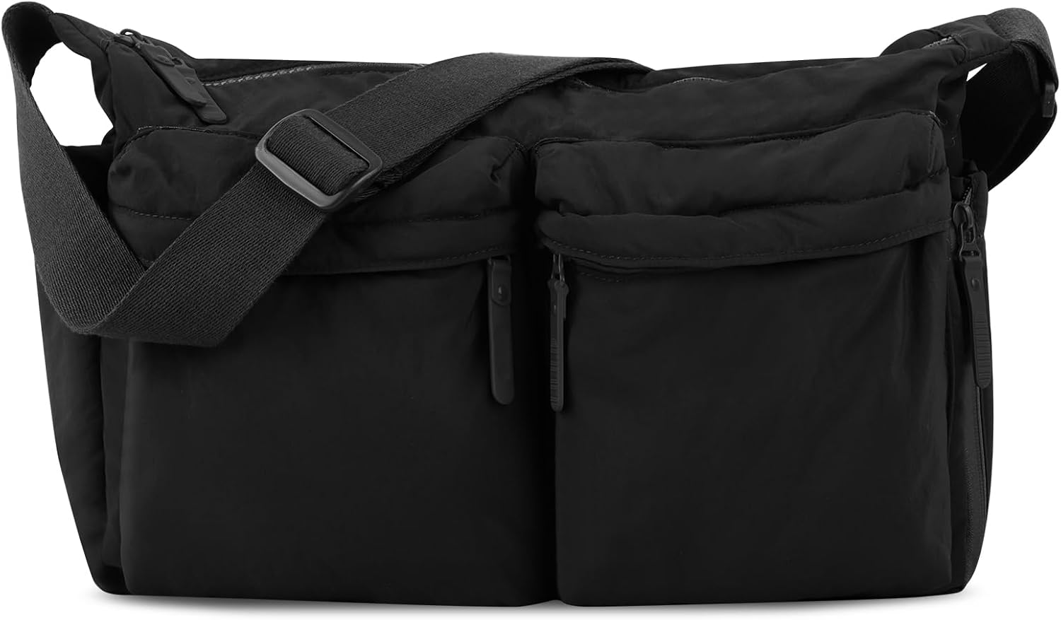 Nylon Crossbody Messenger Bag for School, Women Large Shoulder Bag Hobo Tote Bag Lightweight Computer Crossbody Bag - Image 1
