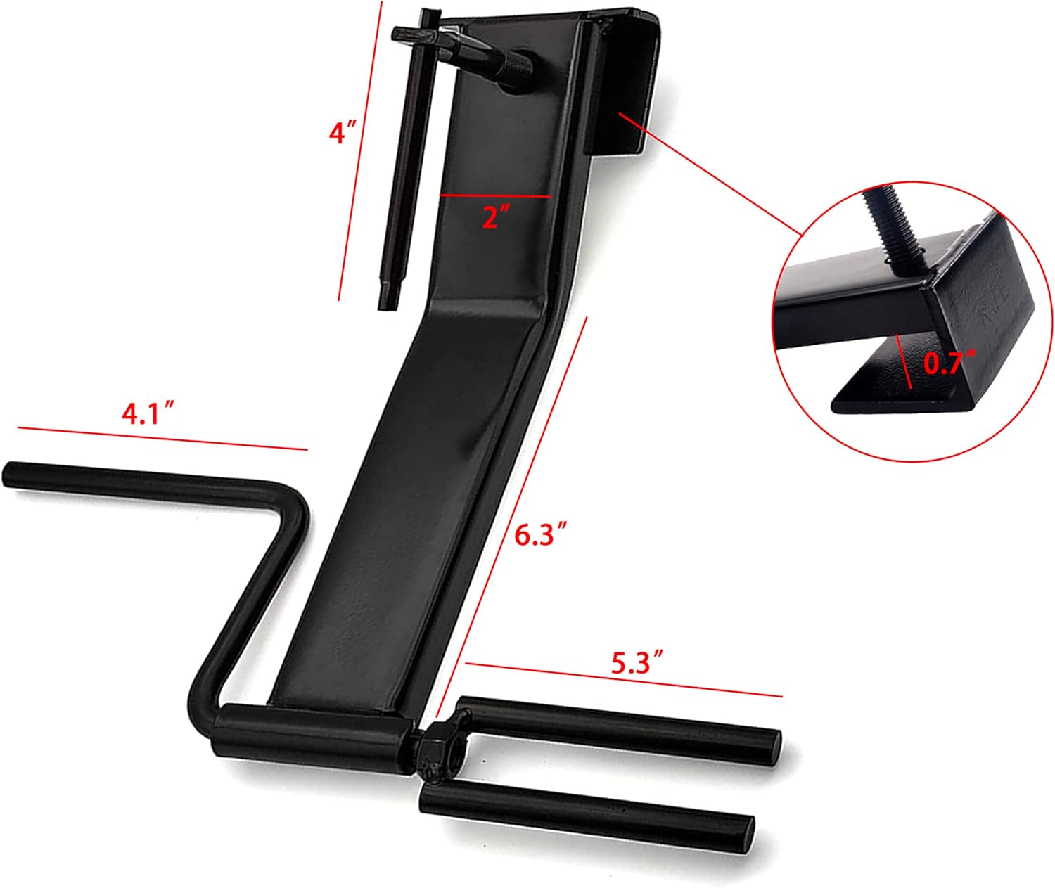 Cargo Tie-Downs Strap Winder, Black Powder Coated Steel, Roll-up Flatbed Trailer Winch Straps up to 4