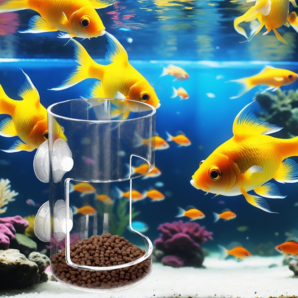 No Mess Aquarium Feeder, 2026 New Acrylic Clear Fish Tank Feeder with Suction Cup, Preventing Food Scattering (Square) - Image 8