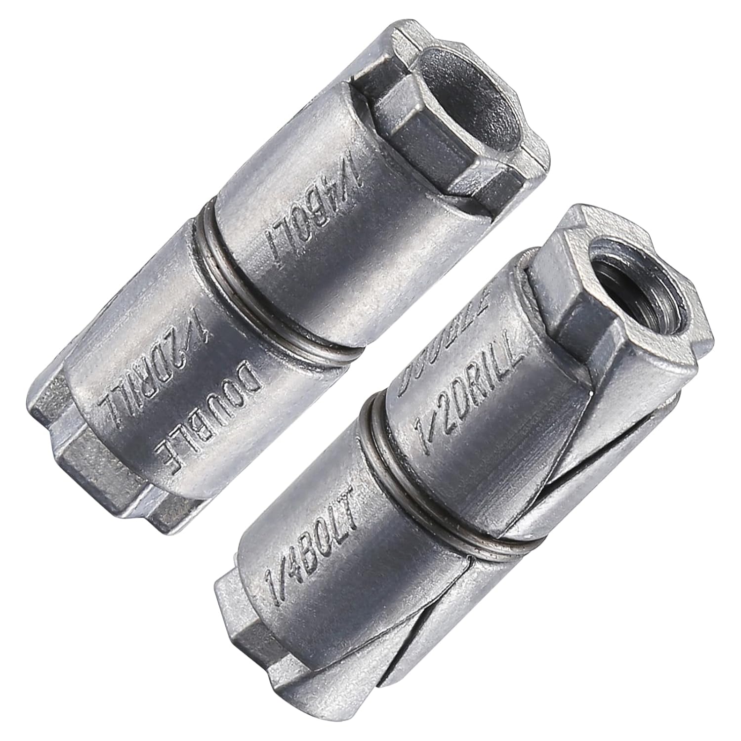 (25 pcs) 1/4x1-1/4 Outer diameter1/2 Double Expansion Anchor, Zinc Plated Double Expansion Shield Anchors, Double Expansion Shields,for Masonry, Concrete, Brick or Block - Image 1