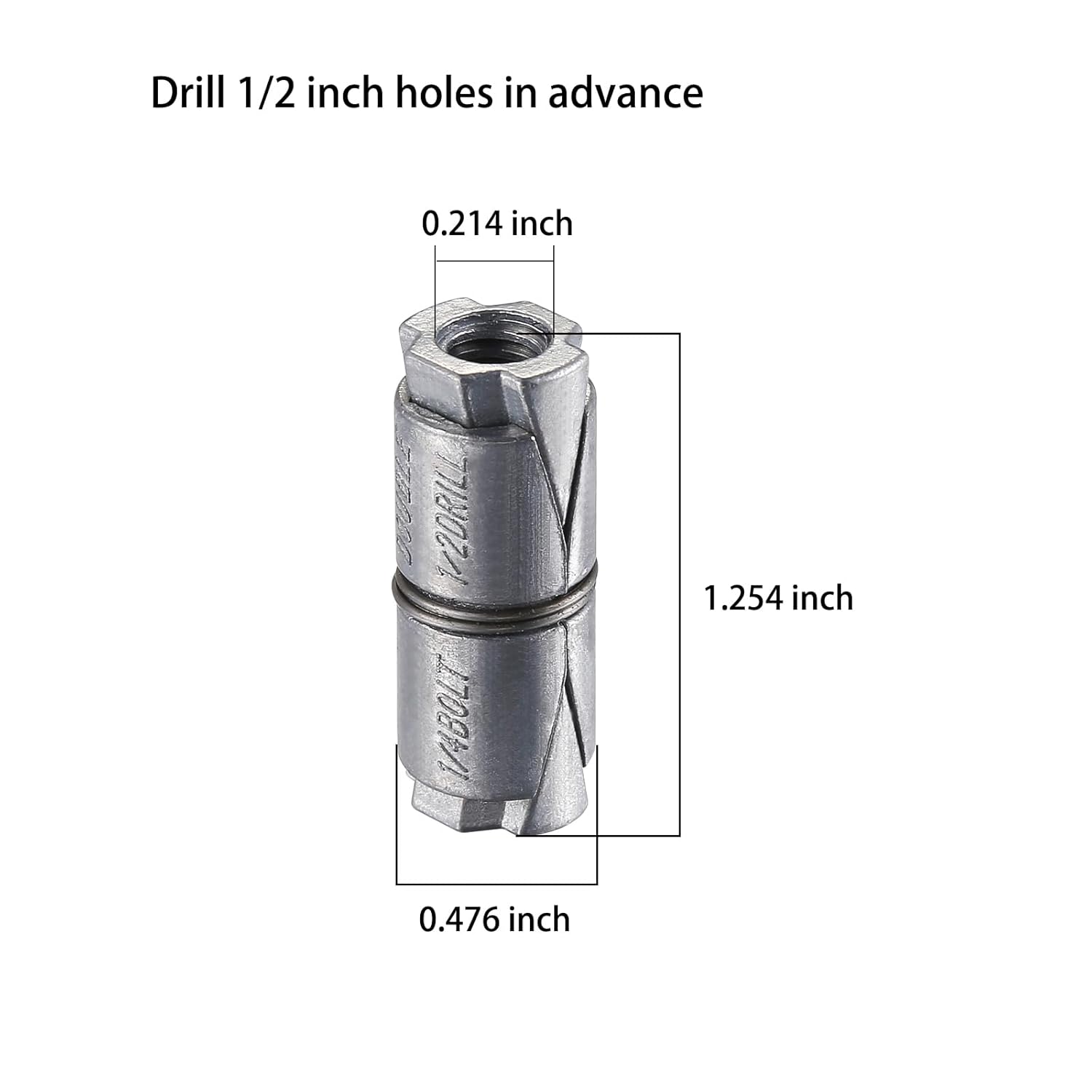 (25 pcs) 1/4x1-1/4 Outer diameter1/2 Double Expansion Anchor, Zinc Plated Double Expansion Shield Anchors, Double Expansion Shields,for Masonry, Concrete, Brick or Block - Image 2