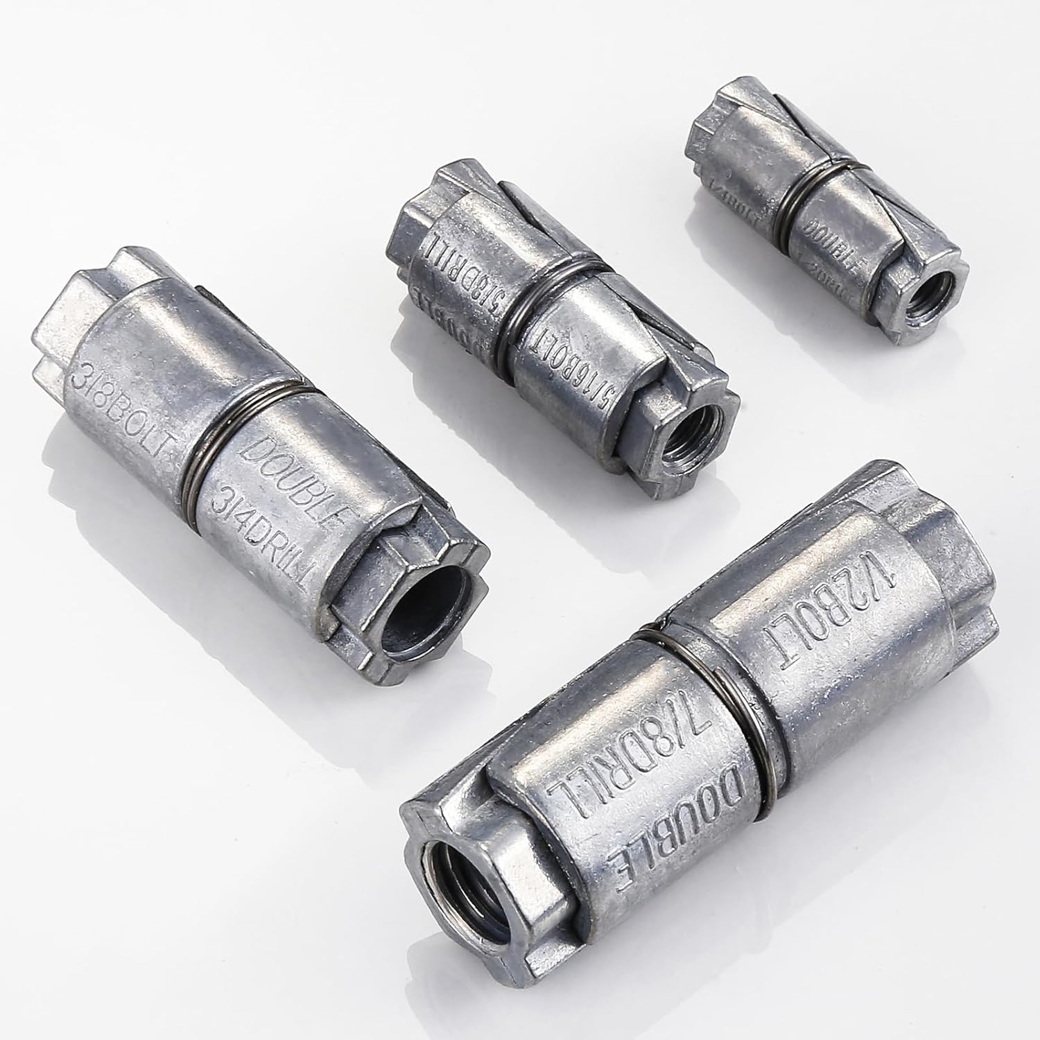(25 pcs) 1/4x1-1/4 Outer diameter1/2 Double Expansion Anchor, Zinc Plated Double Expansion Shield Anchors, Double Expansion Shields,for Masonry, Concrete, Brick or Block - Image 3