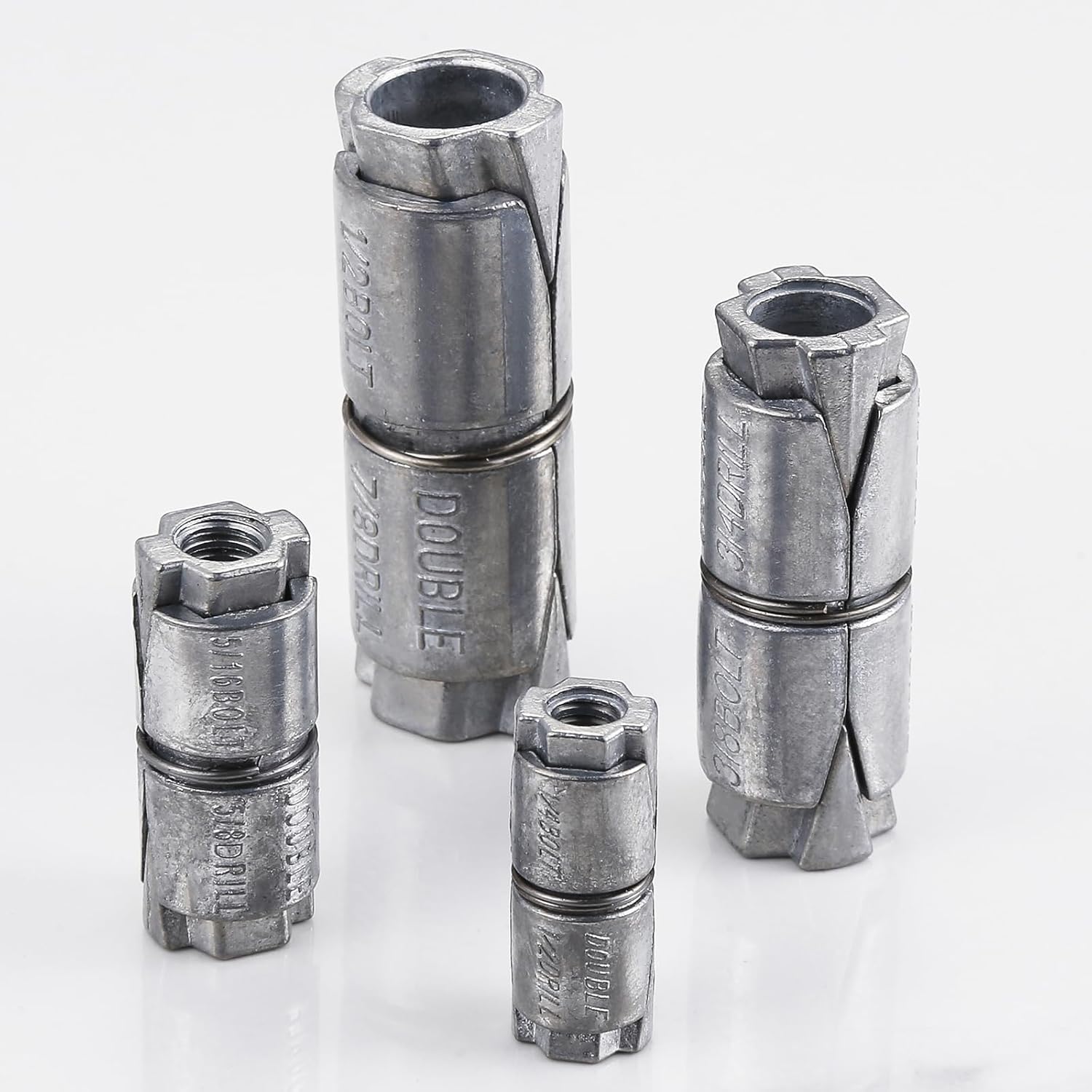 (25 pcs) 1/4x1-1/4 Outer diameter1/2 Double Expansion Anchor, Zinc Plated Double Expansion Shield Anchors, Double Expansion Shields,for Masonry, Concrete, Brick or Block - Image 4