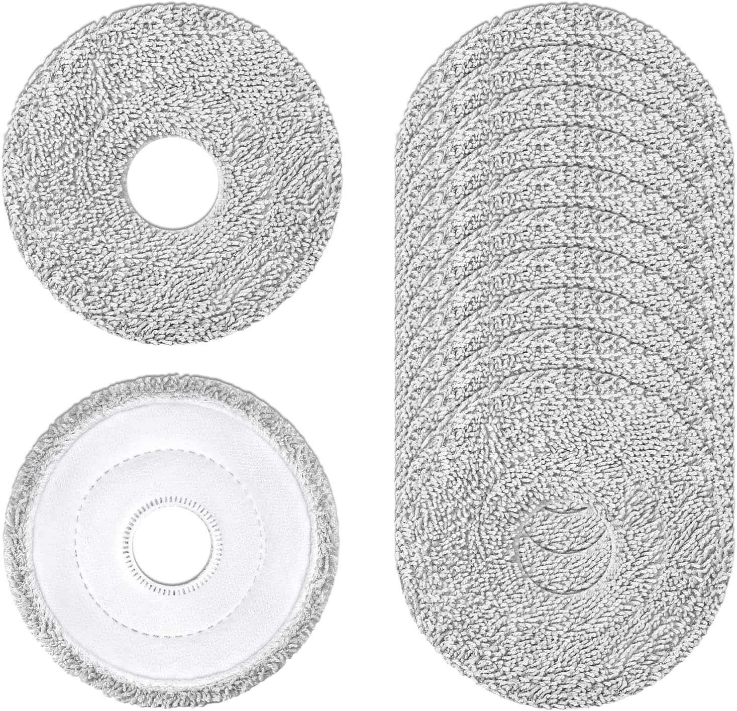 12 Pack Replacement Mop Pads for Dreame L40 Ultra/X40 Ultra/X50 Ultra/L50 Ultra/L10S Ultra/ L10s Pro Ultra Heat/L10S Ultra Gen2/L40S Ultra/X30 Ultra/L10 Ultra Robot Vacuum, Washable Replacement Pads - Image 1