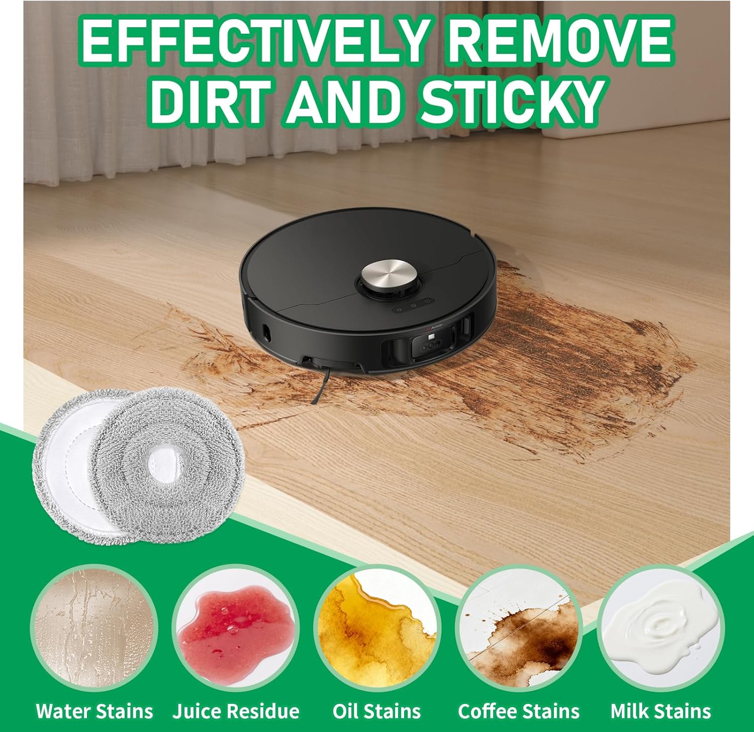 12 Pack Replacement Mop Pads for Dreame L40 Ultra/X40 Ultra/X50 Ultra/L50 Ultra/L10S Ultra/ L10s Pro Ultra Heat/L10S Ultra Gen2/L40S Ultra/X30 Ultra/L10 Ultra Robot Vacuum, Washable Replacement Pads - Image 3