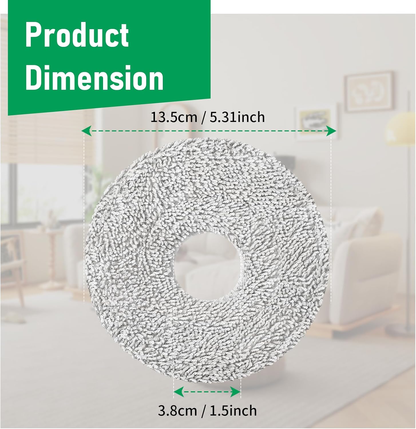 12 Pack Replacement Mop Pads for Dreame L40 Ultra/X40 Ultra/X50 Ultra/L50 Ultra/L10S Ultra/ L10s Pro Ultra Heat/L10S Ultra Gen2/L40S Ultra/X30 Ultra/L10 Ultra Robot Vacuum, Washable Replacement Pads - Image 7