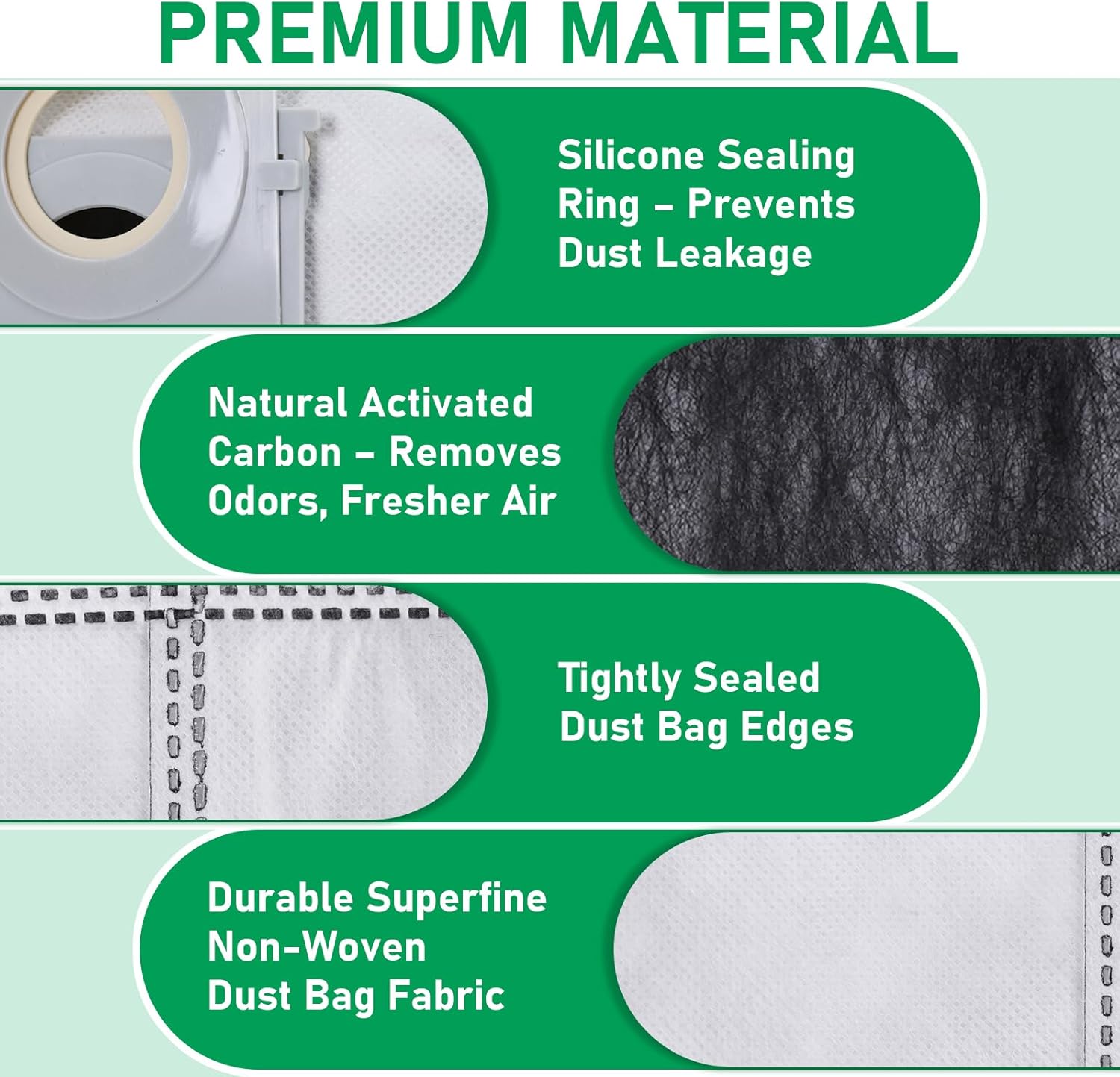 21 Pack Replacement Dt Bags Compatible with ECOVACS DEEBOT X9 PRO Omni, T50 PRO, T50 MAX, X8 PRO Omni, T80 Omni - Large Capacity Disposable Vacuum Cleaner Bags - Image 5