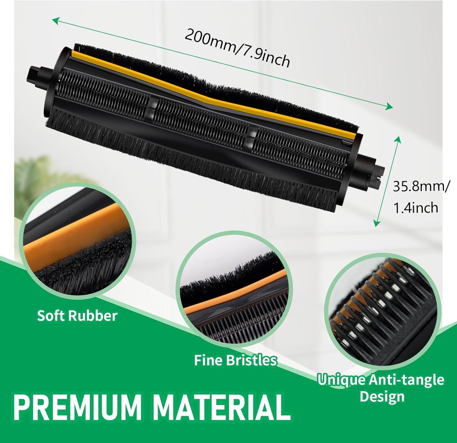 L40 Ultra TriCut Main Brh Replacement Compatible with Dreame X40 Ultra/X30 Ultra/L10s Pro Ultra/L10s Ultra/L20 Ultra | Anti-Hair Wrap Roller | Deep Cleaning for Pet Hair, Carpet & Hard Floor - Image 2