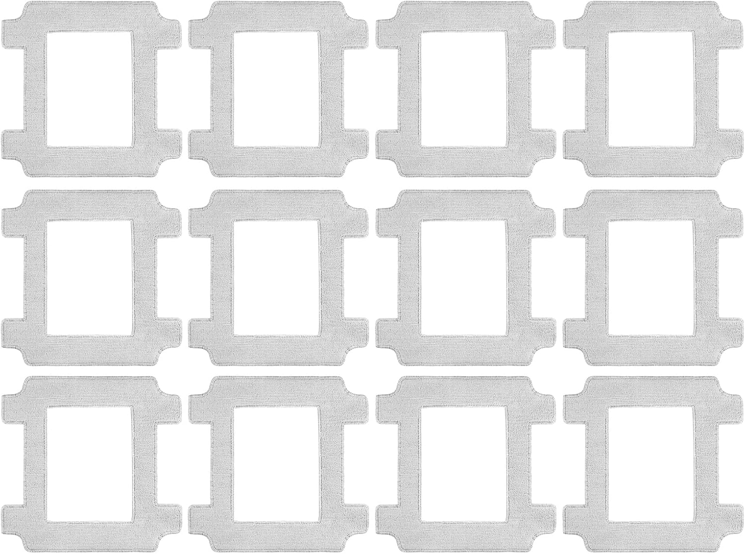 Winbot W2 Pro Replacement Mop Pads - 12 Pcs Washable & Reable Cleaning Cloths Compatible with Ecovacs Winbot W2 Omni, W1 Pro, W2 Pro Window Vacuum Cleaner Robot - Image 1