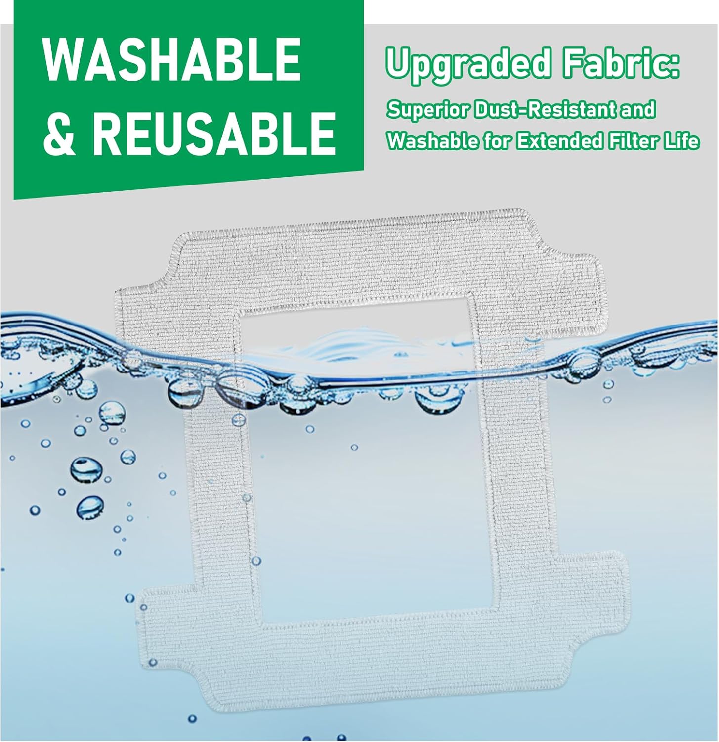Winbot W2 Pro Replacement Mop Pads - 12 Pcs Washable & Reable Cleaning Cloths Compatible with Ecovacs Winbot W2 Omni, W1 Pro, W2 Pro Window Vacuum Cleaner Robot - Image 5