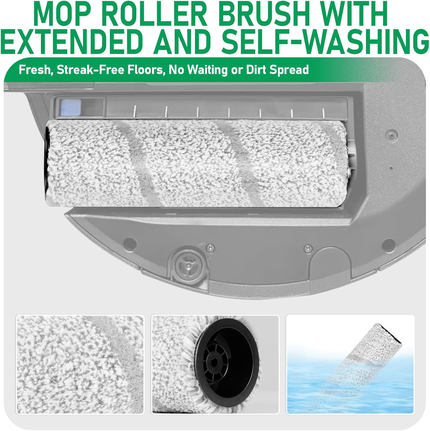 15Pcs Replacement Accessories Compatible with Ecovacs Deebot X11 Pro Omni / X11 OmniCycloneRobot Vacuum Cleaner,Parts Include 1 Main Brh,2 Roller Mop Pads,6 Hepa Filters,6 Side Brh - Image 5