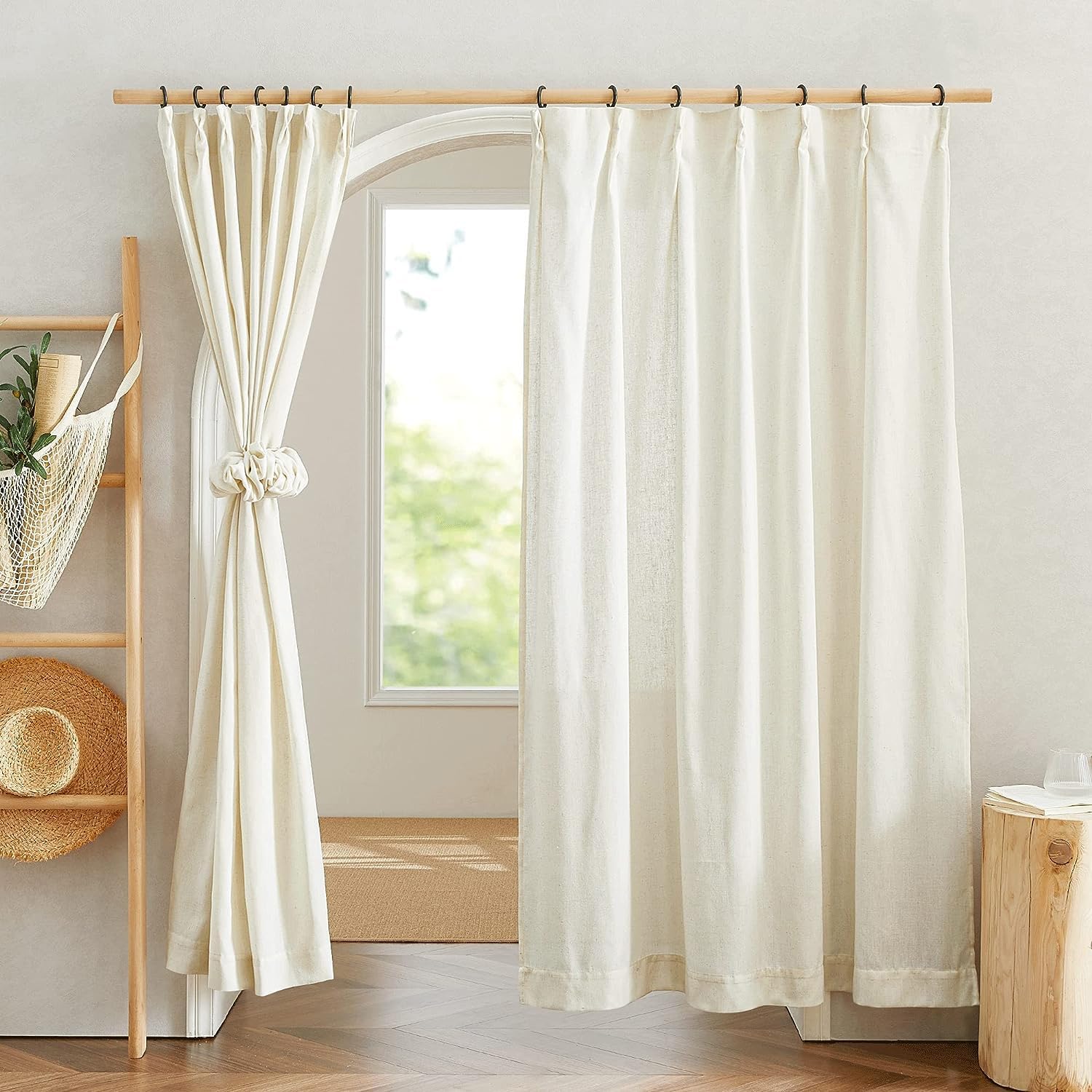 60 Pieces Metal Drapery Curtain Rings Curtain Hanging Rings and 60 Pieces Metal Curtain Drapery Pin Hooks for Window Curtain, Door Curtain and Shower Curtain (Black) - Image 5
