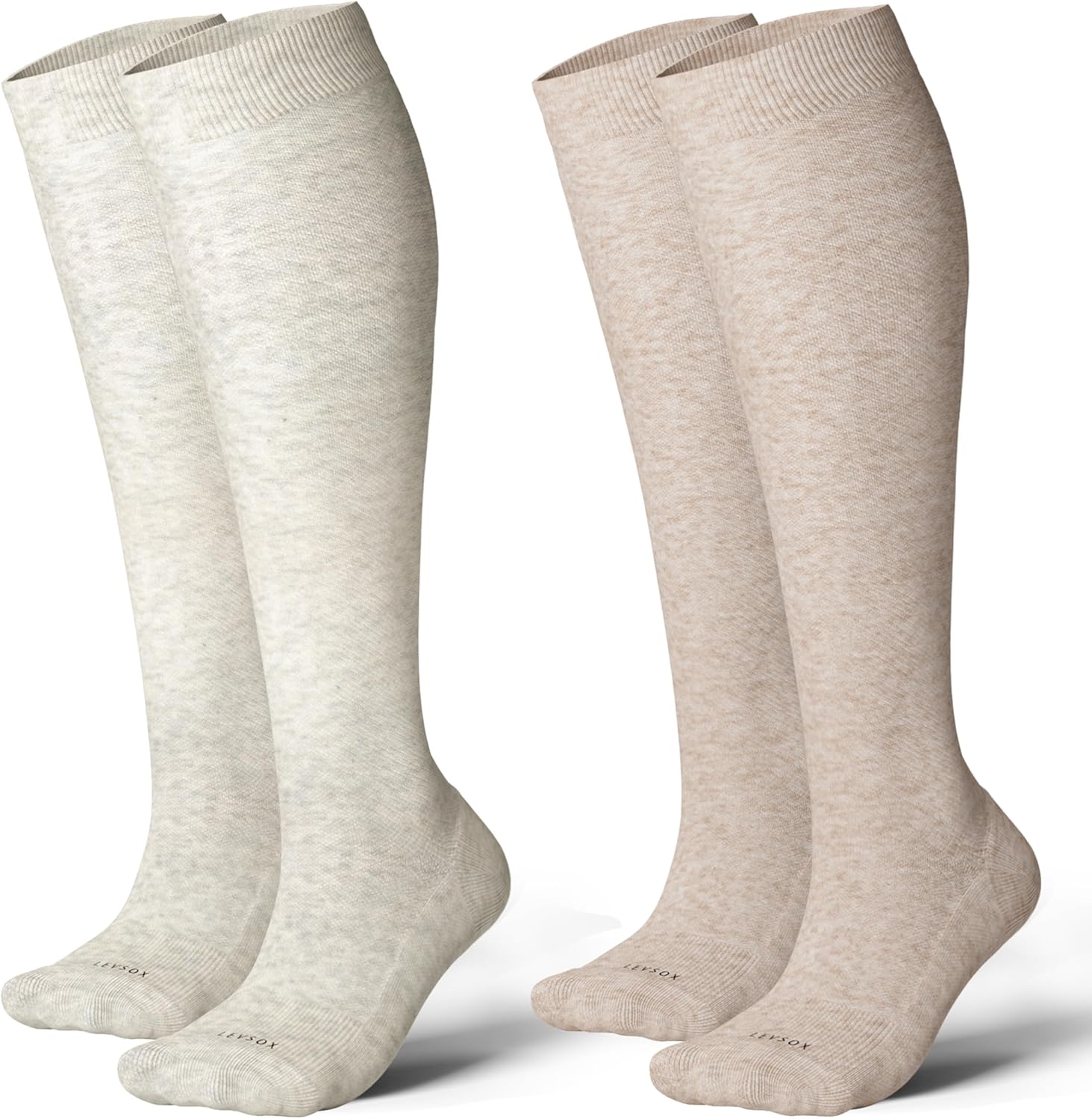 Cotton Compression Socks for Women&Men 20-30mmHg Knee High Cute Support Sock for Nurses Pregnancy Travel - Image 1