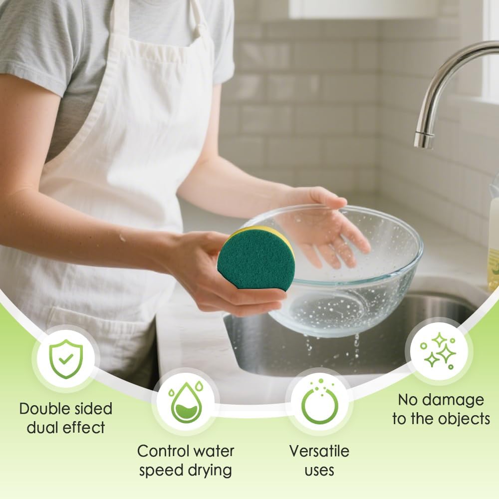 Multi-Purpose Heavy-Duty Sponge Brush Head for Household Cleaning (5 pcs) - Image 2