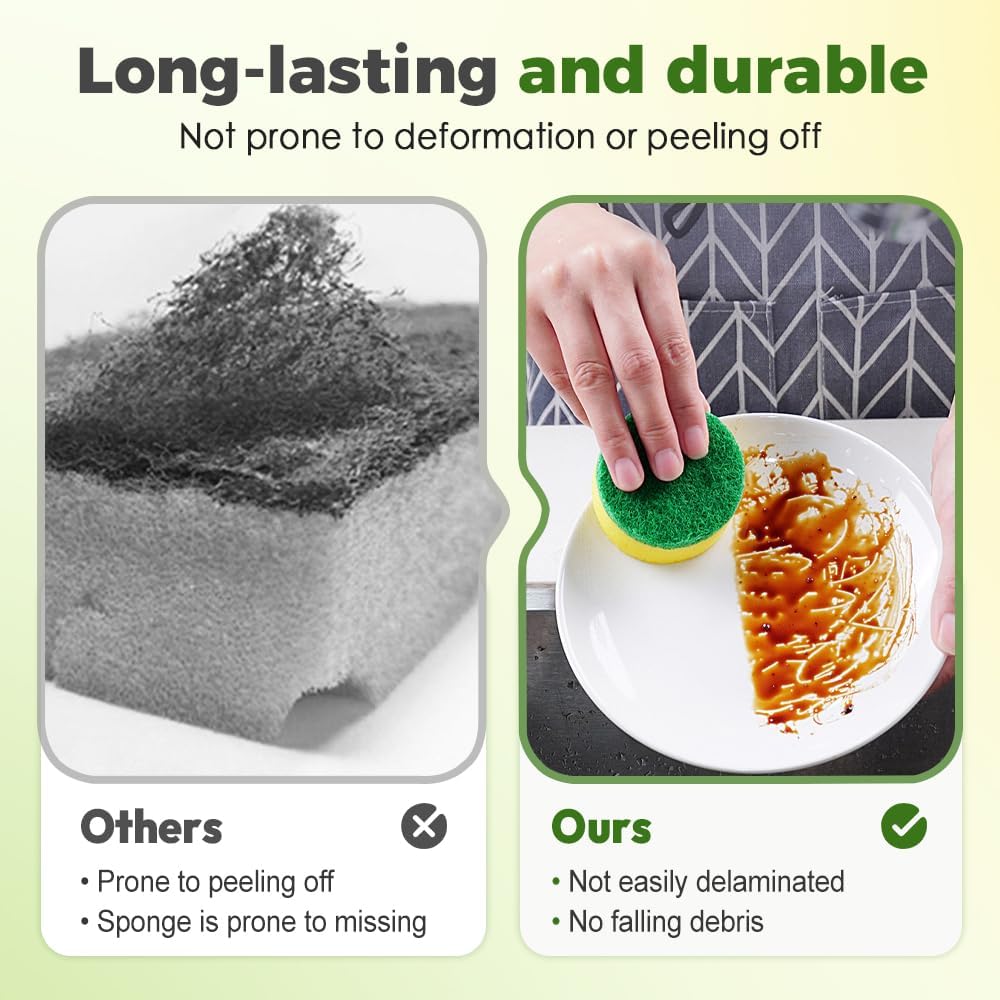 Multi-Purpose Heavy-Duty Sponge Brush Head for Household Cleaning (5 pcs) - Image 4