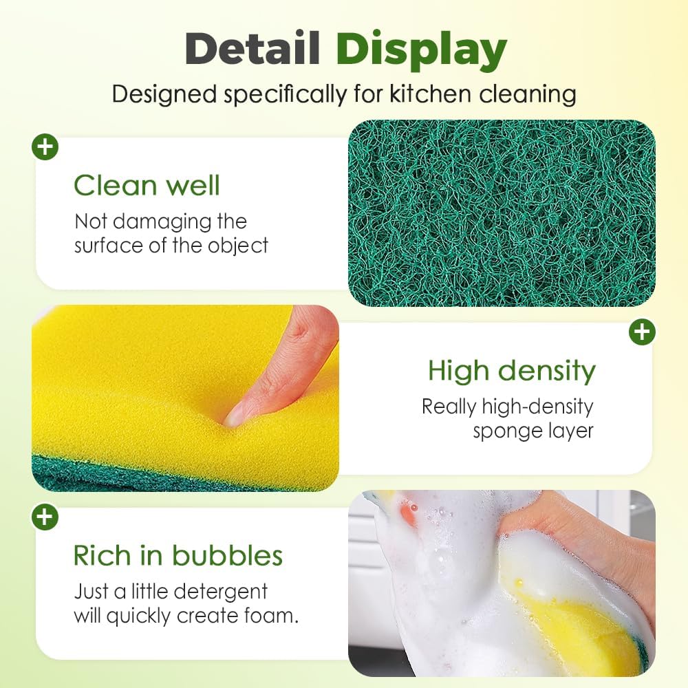 Multi-Purpose Heavy-Duty Sponge Brush Head for Household Cleaning (5 pcs) - Image 5
