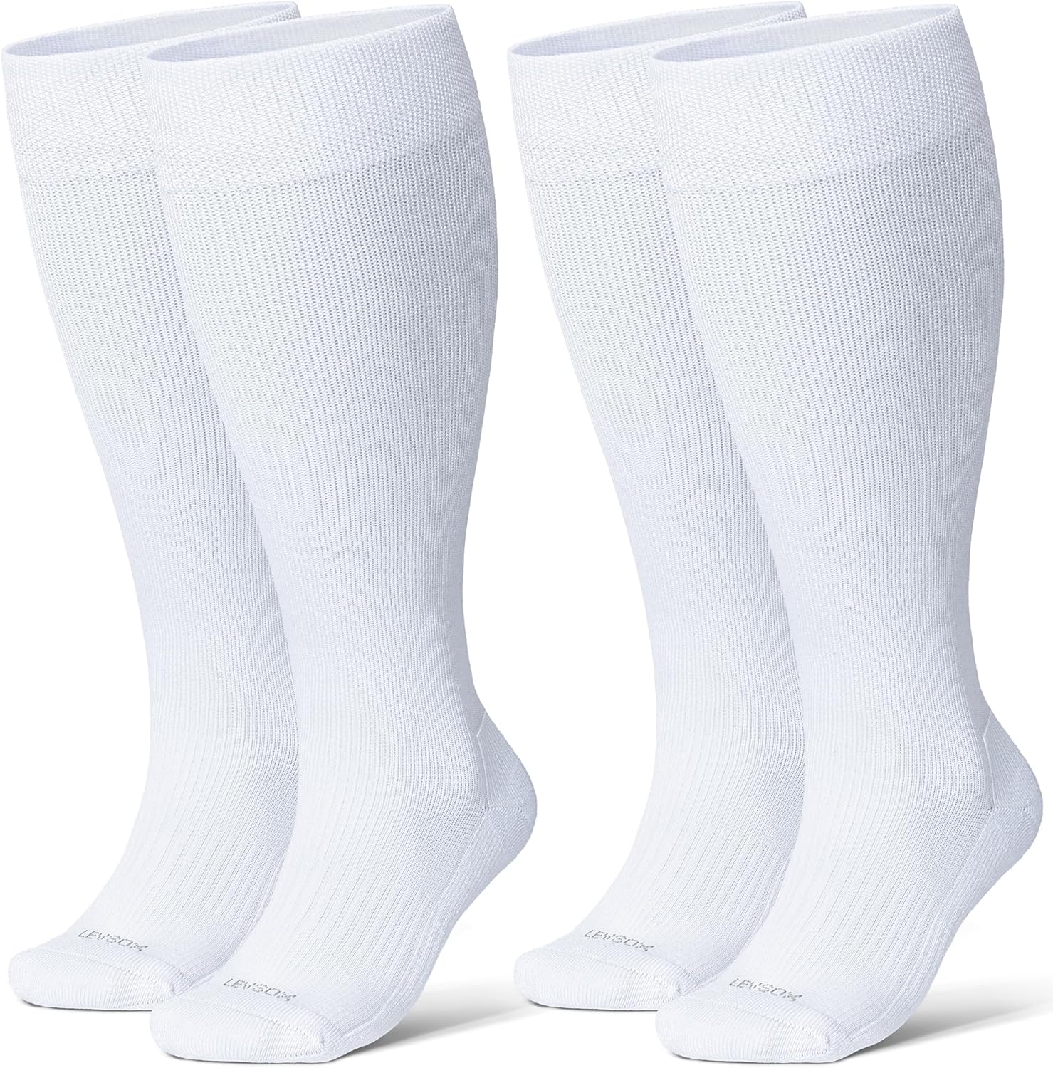Wide Calf Chioned Compression Socks for Men & Women, Made with Viscose from Bamboo 15-20 mmHg, Knee High Support Stockings for Circulation - Image 1