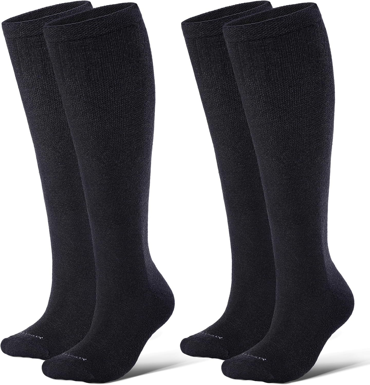 Thick Merino Wool Compression Socks for Women and Men 20-30mmHg Knee High Support Socks for Flying Nurses Pregnancy - Image 1