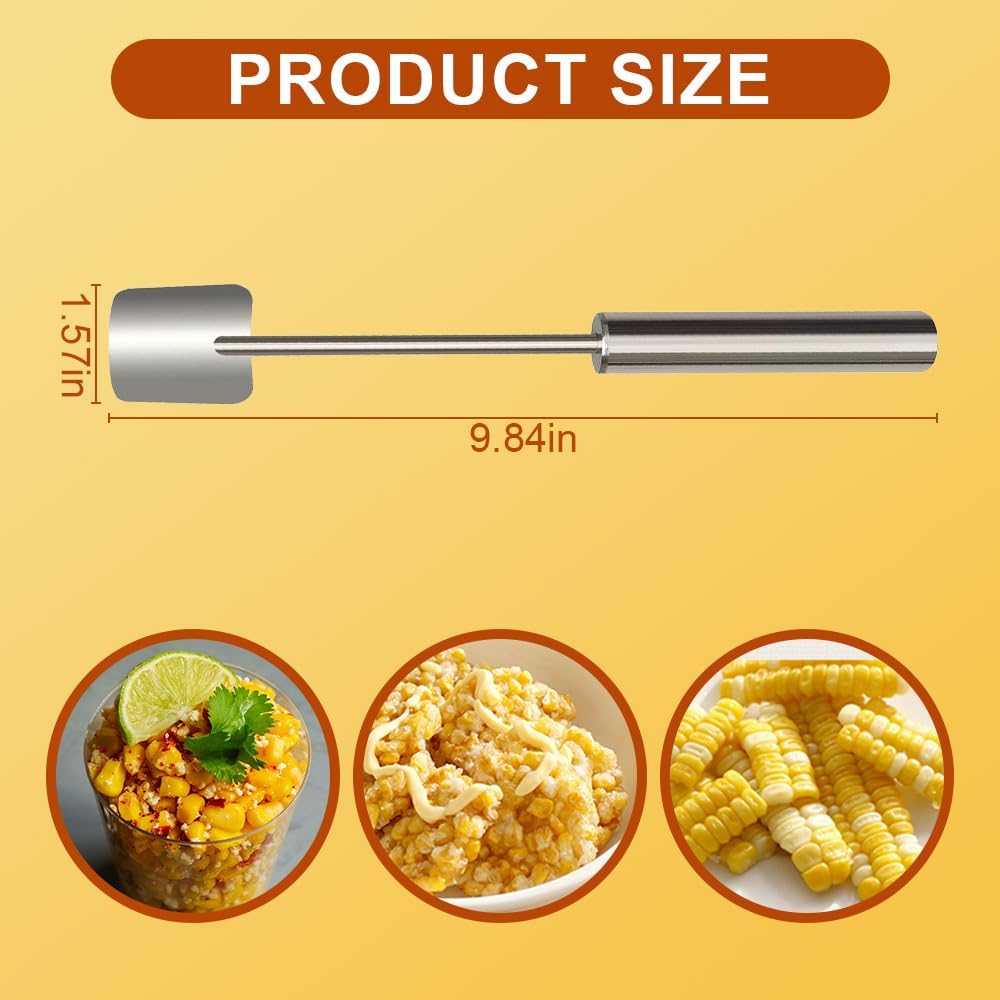 Easy Clean Corn Cob Peeler, 2025 Upgraded Stainless Steel Corn Stripper for Corn on the Cob, Fast and Safe, Suitable for Home Kitchens, Restaurant Chefs, Outdoor Dining Enthusiasts (1 pcs) - Image 5