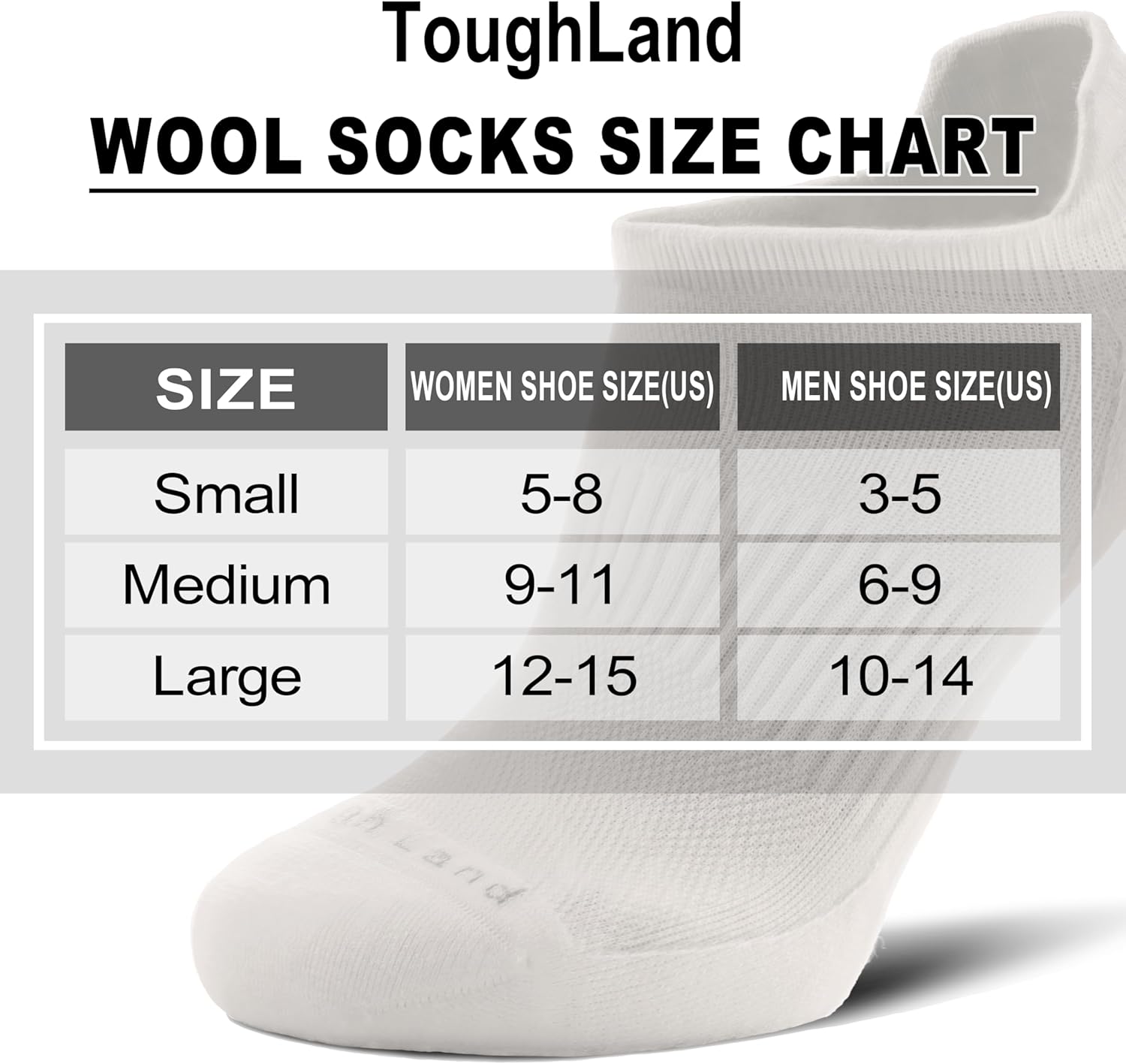 Toughland Merino Wool Socks for Men & Women – 80% Merino Wool, No Show, Lightweight, Chioned for Running, Hiking - Image 5
