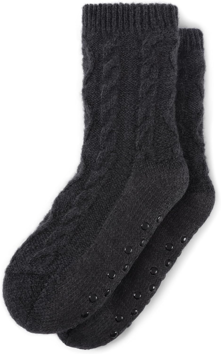Slipper Socks for Women with Grippers Non Slip, Sherpa Lined Slipper Socks - Image 3