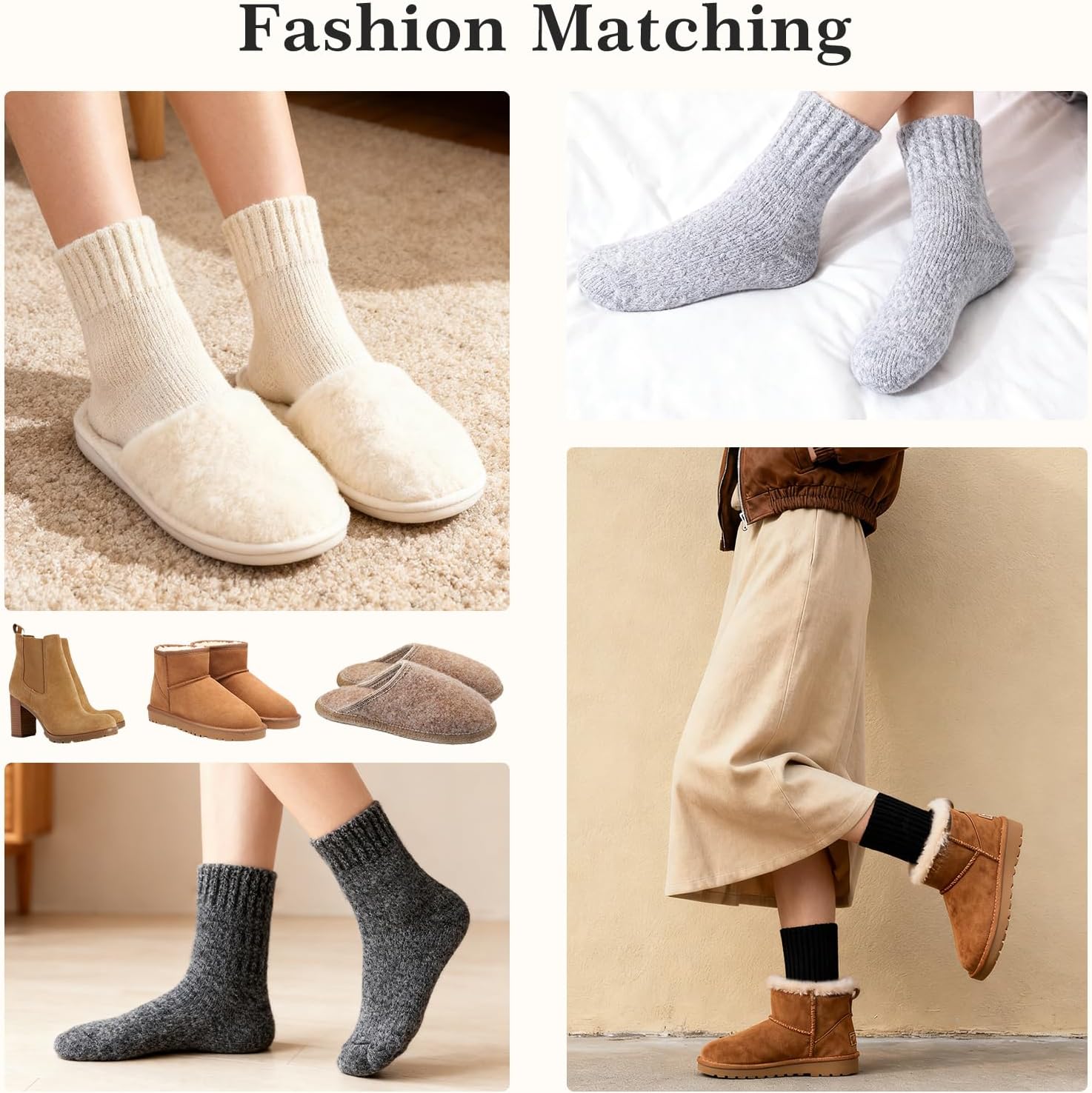 Merino Wool Socks for Women 3 Pairs - Thick Cozy Crew Thermal Boot Socks for Hiking,Cabin Work,Gift,Everyday - Image 5