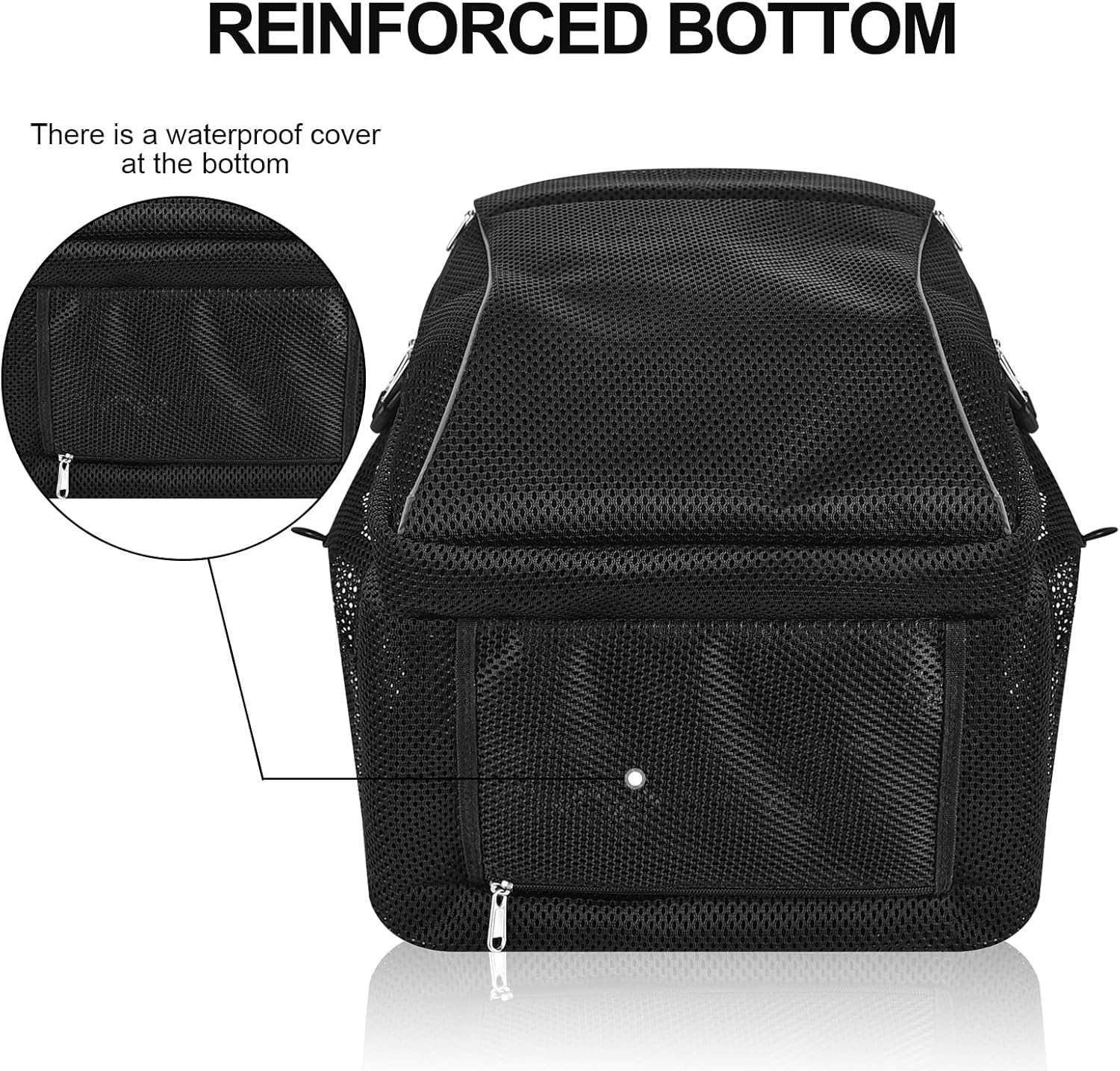 Heavy Duty X-Large Mesh Backpacks for Adults,Semi-Transparent college Backpacks with Rain cover for School, Beach, and Travel (X-Large) - Image 5
