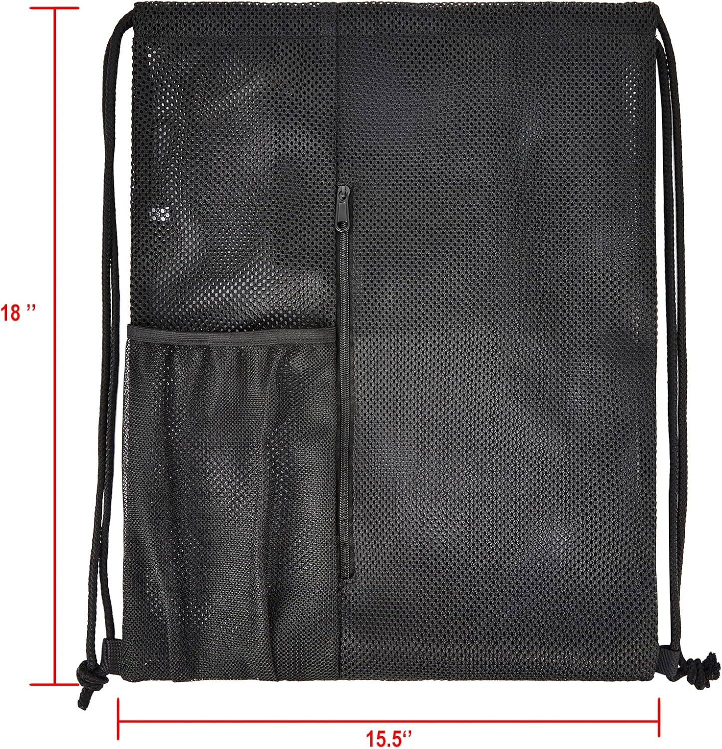 Heavy Duty Mesh Drawstring bag for Soccer Ball，Beach Toys -Drawstring Backpack Sports Gym Bag - Image 2