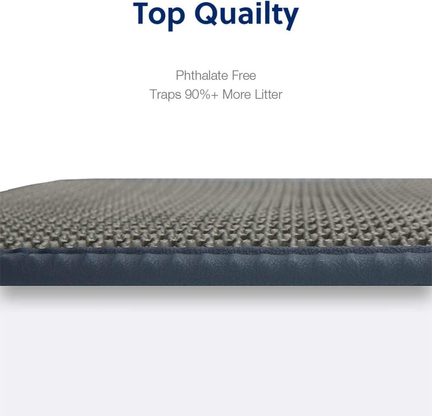 Cat Litter Mat, Kitty Litter Trapping Mat, Honeycomb Double Layer Mats, No Phthalate, Urine Waterproof, Easy Clean, Scatter Control, Catcher Litter Tray Box Rug Carpet - Image 3