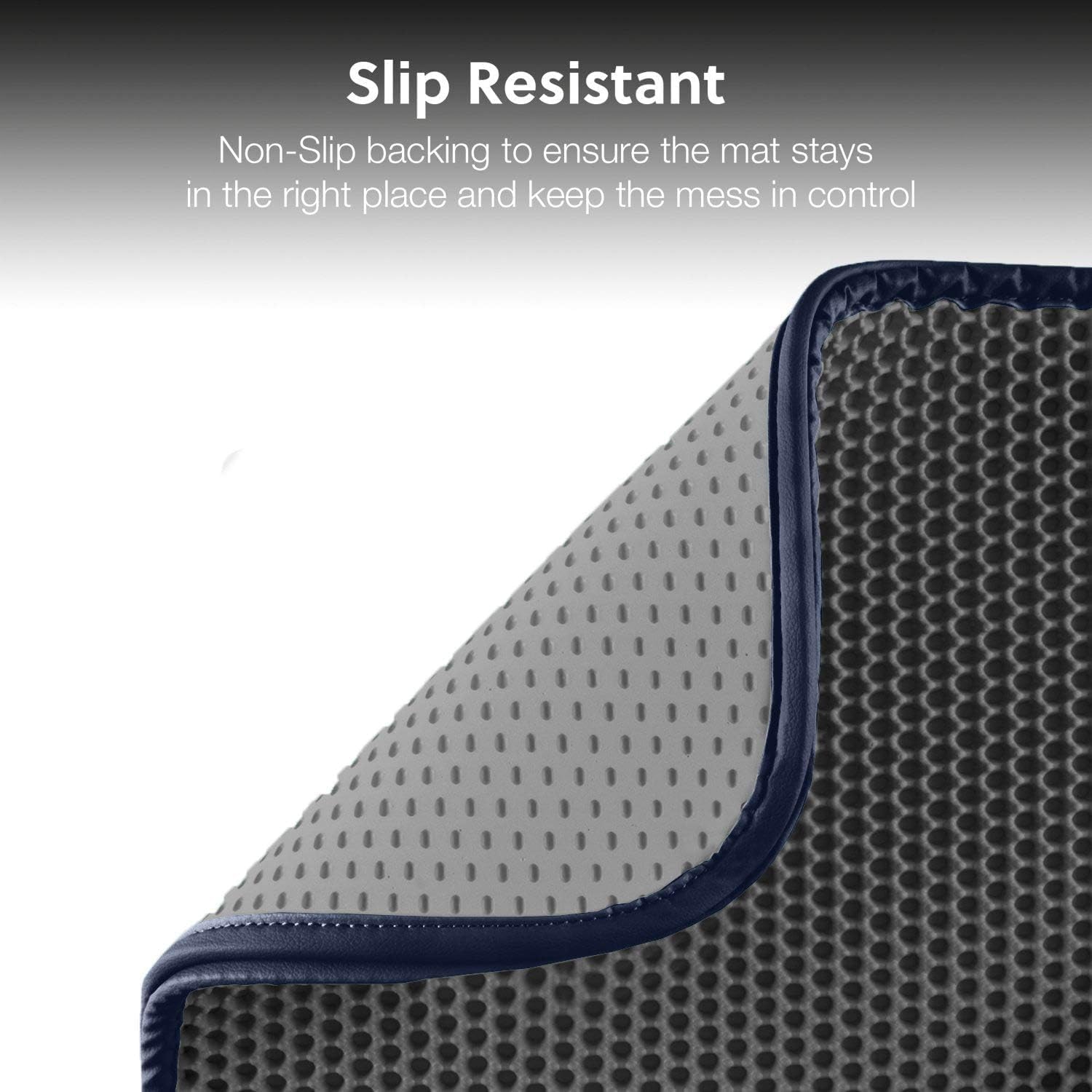 Cat Litter Mat, Kitty Litter Trapping Mat, Honeycomb Double Layer Mats, No Phthalate, Urine Waterproof, Easy Clean, Scatter Control, Catcher Litter Tray Box Rug Carpet - Image 5