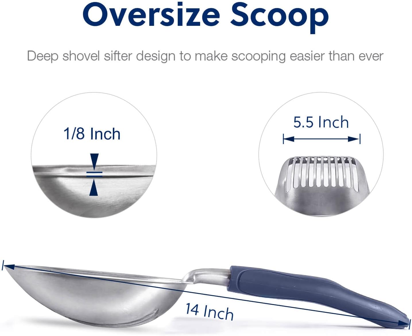 Litter Shovel & Dual-Sided Pet Grooming Comb Set - Image 2
