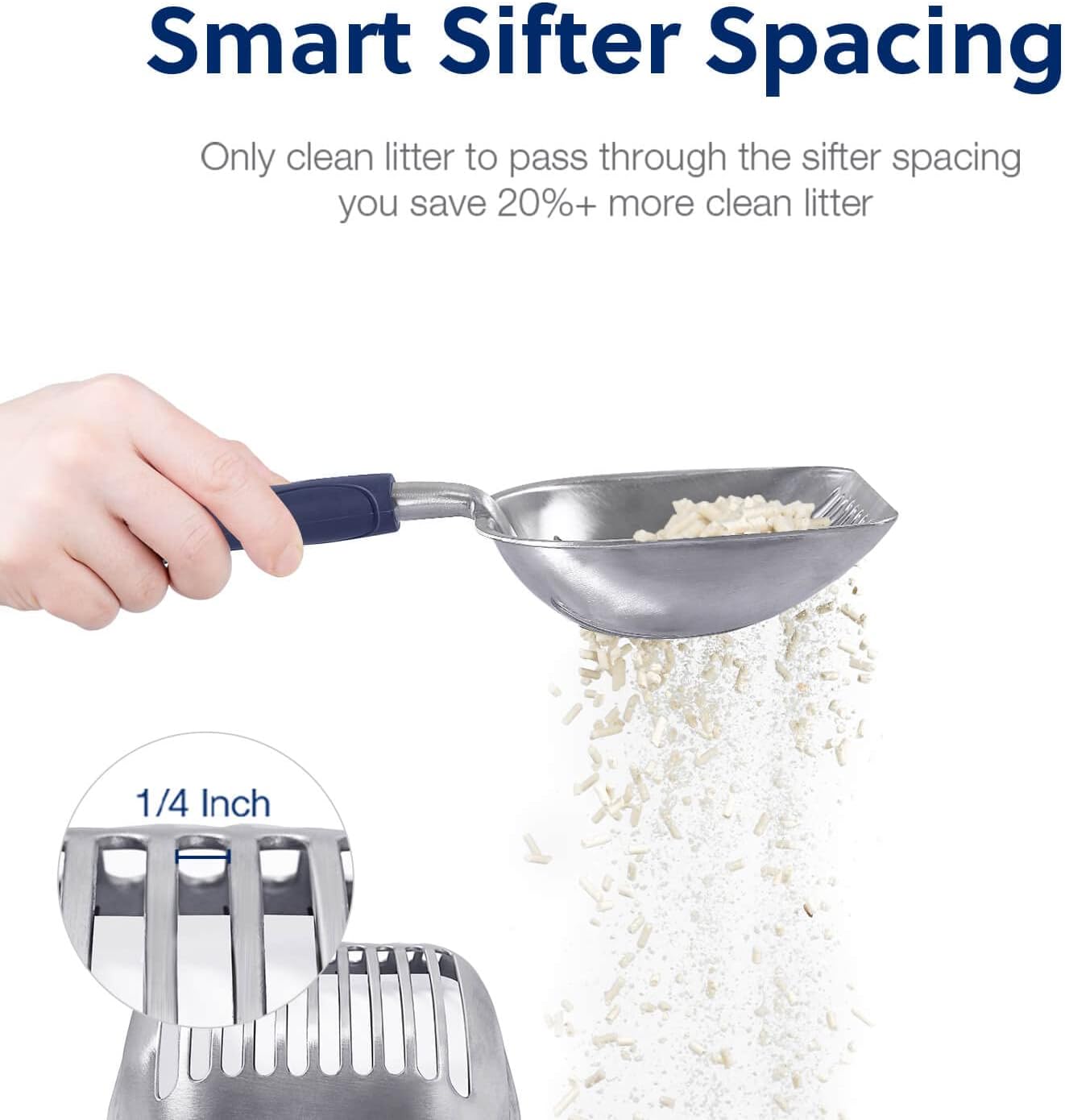 Litter Shovel & Dual-Sided Pet Grooming Comb Set - Image 4